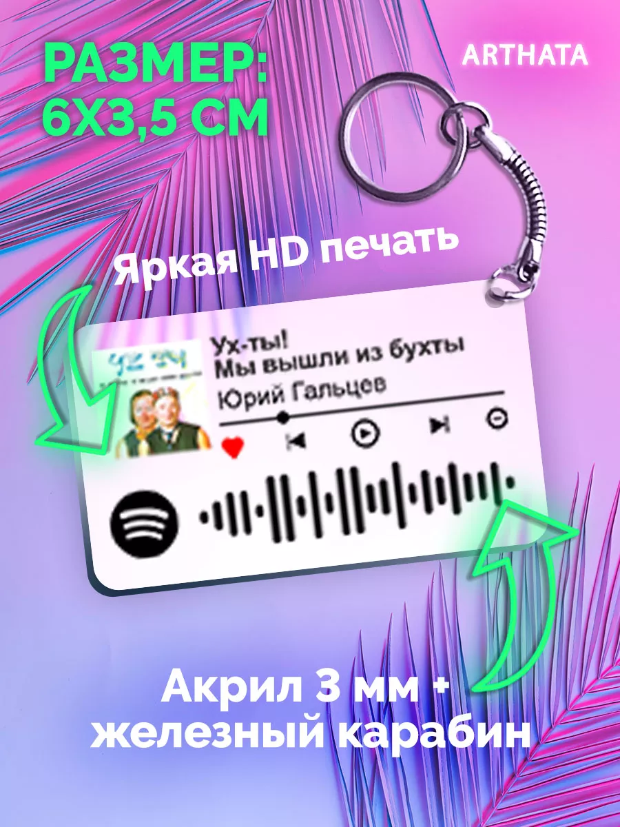 Спотифай Брелок Юрий Гальцев - Ух-ты Мы вышли из бухты Arthata-spotify  постер Спотифай постер 189104690 купить за 267 ₽ в интернет-магазине  Wildberries