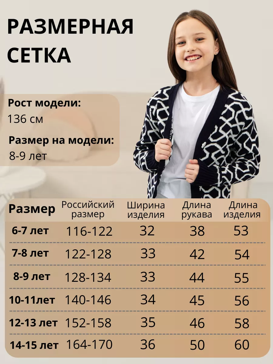 Кардиган вязаный на пуговицах темно-синий NK_Line kids 189152983 купить за  1 857 ₽ в интернет-магазине Wildberries