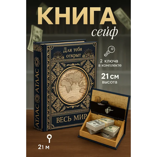 Шкатулка сейф-книга Для тебя открыт весь мир