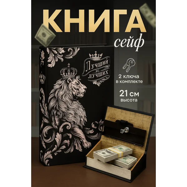 Сейф-книга шкатулка для денег и аксессуаров