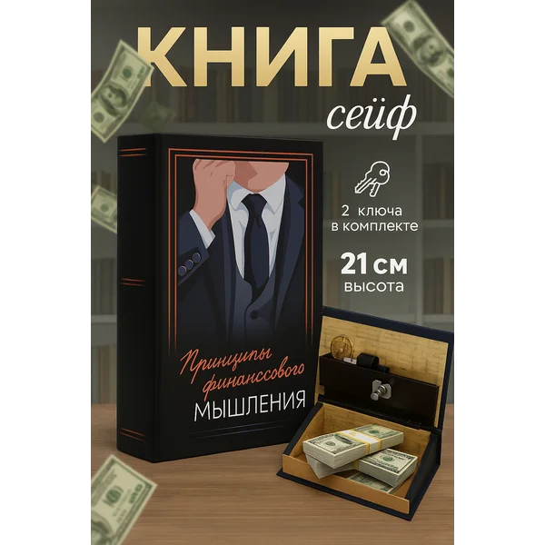 Книга шкатулка для денег Финансовое мышление