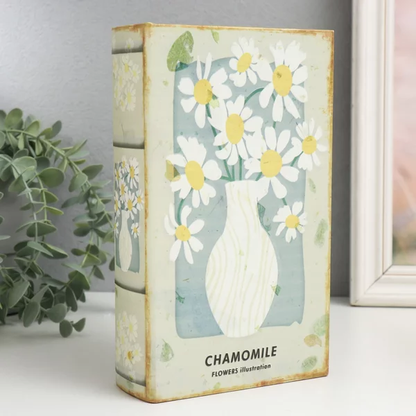 Шкатулка-книга сейф Ромашки