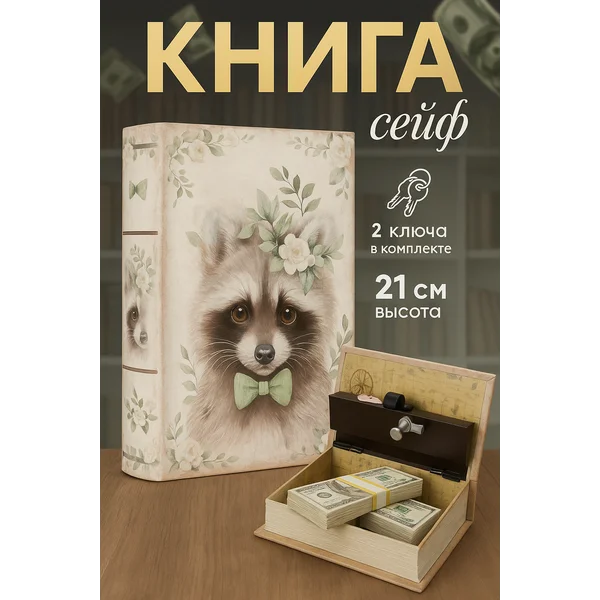 Книга шкатулка для денег