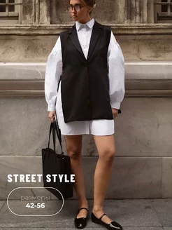 Платье рубашка школьное офисное оверсайз STREET STYLE SHOP 189165463 купить за 3 718 ₽ в интернет-магазине Wildberries