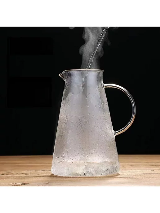 Formula Tepla Кувшин для воды стеклянный 1,5 л с бамбуковой крышкой, 1,6 л, фото 4