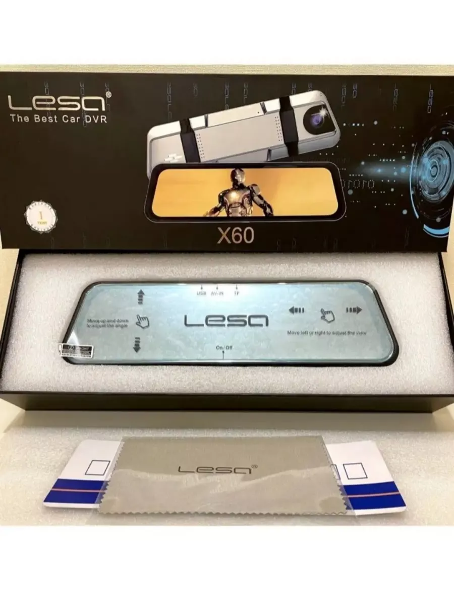 Видеорегистратор зеркало полный экран с камерой LESA X60 LESA 189190354  купить за 6 039 ₽ в интернет-магазине Wildberries