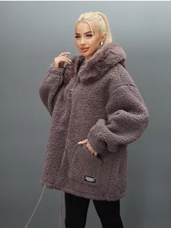 Мягкая оверсайз куртка Тедди с капюшоном Fashion smart 189217502 купить за 4 123 ₽ в интернет-магазине Wildberries