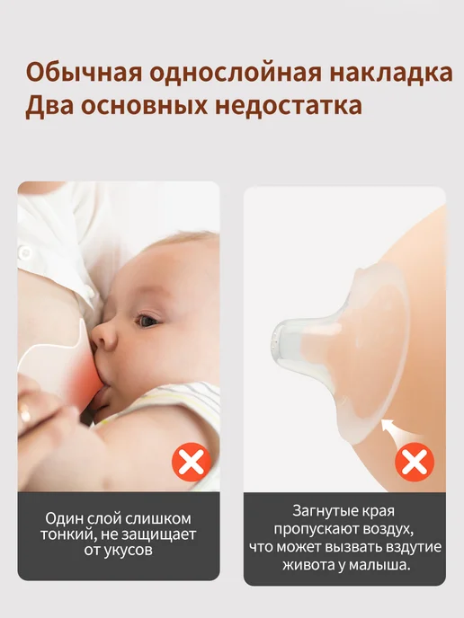 Thyseed Силиконовые накладки на грудь для кормления на соски, 1 шт, 1 шт, фото 8