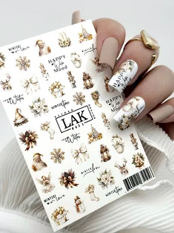 Наклейки для ногтей слайдеры новогодние зима LAK_NAILS 189276350 купить за 160 ₽ в интернет-магазине Wildberries