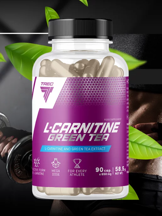 Trec Nutrition Л-карнитин L-carnitine + Green Tea, 90 caps