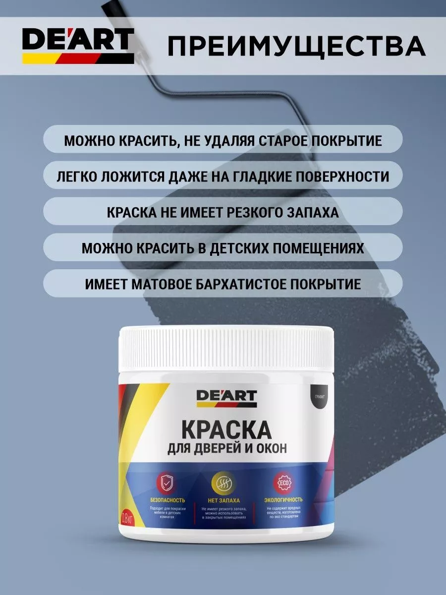 Краска для дверей и окон меловая жемчужный фото 6