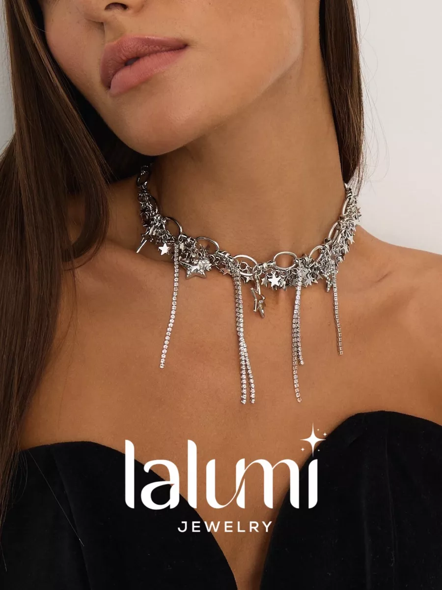 Многослойное колье чокер со звездами LUMI jewelry 189367707 купить за 922 ₽  в интернет-магазине Wildberries