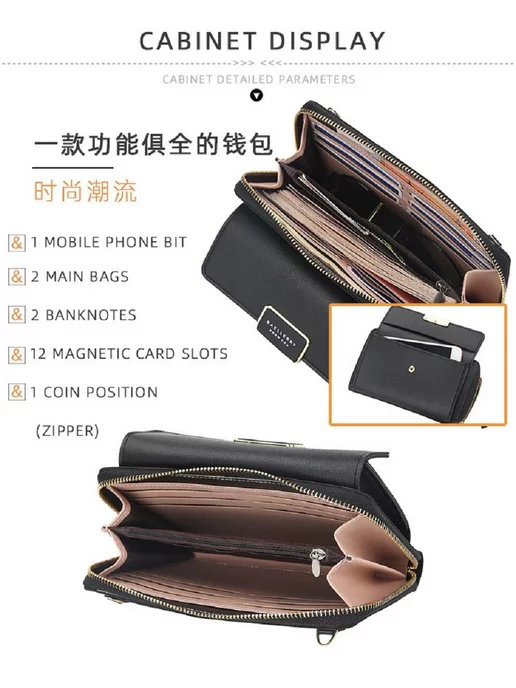 AG BAGS Женский клатч кошелёк, серый, фото 2