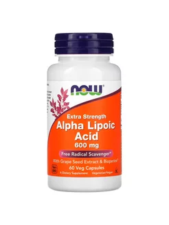 Alpha Lipoic Acid Антиоксидант 600 мг 60 капсул NOW FOODS 189400865 купить за 2 589 ₽ в интернет-магазине Wildberries