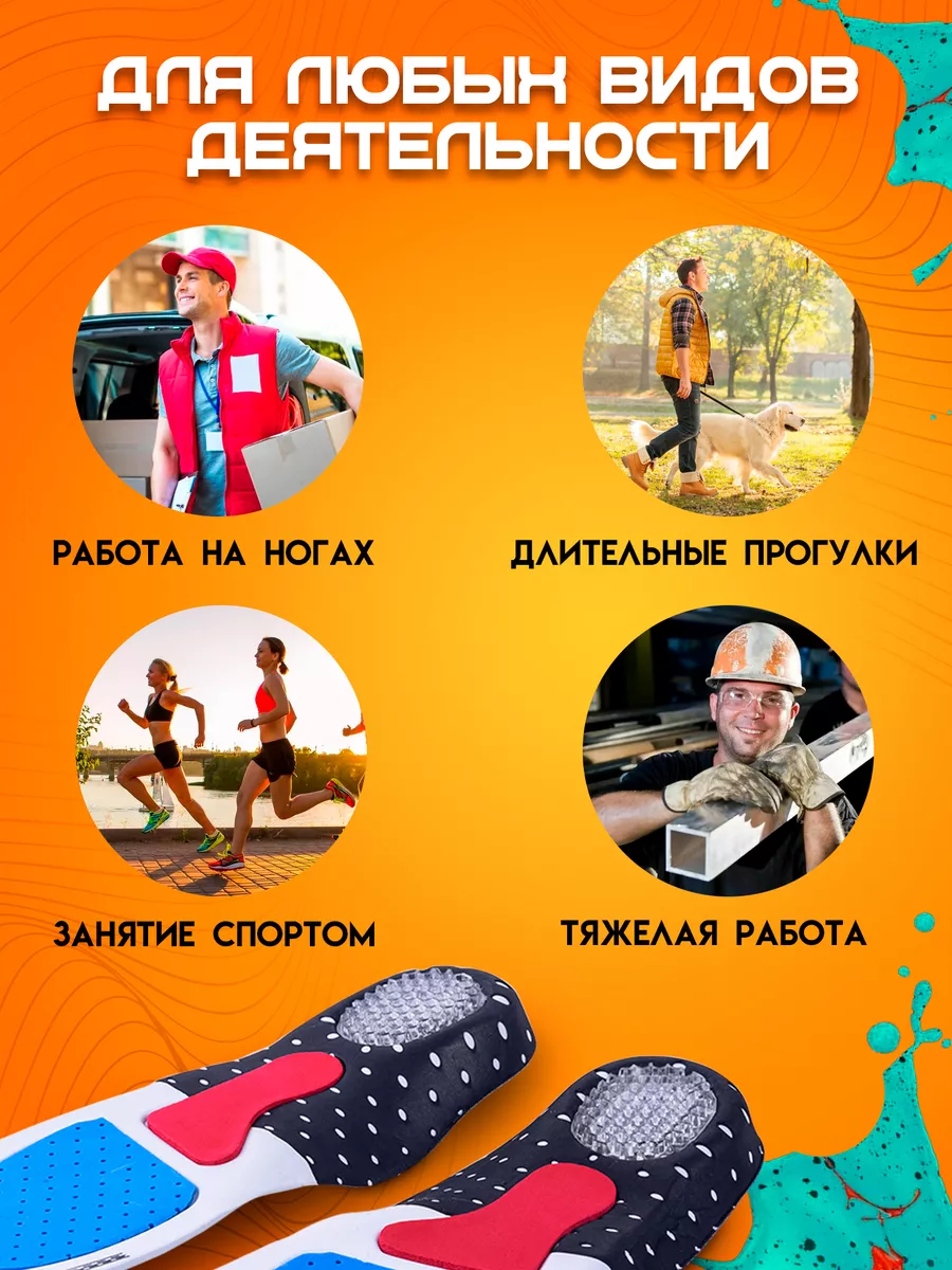 Стельки для обуви спортивные ортопедические для кроссовок FootFlex  189423395 купить в интернет-магазине Wildberries