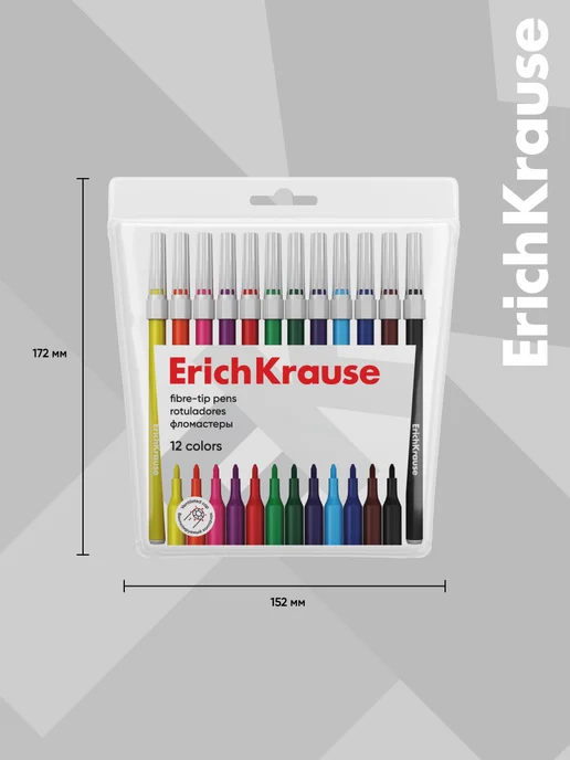 ErichKrause Фломастеры light 12 цветов, вариант, фото 5