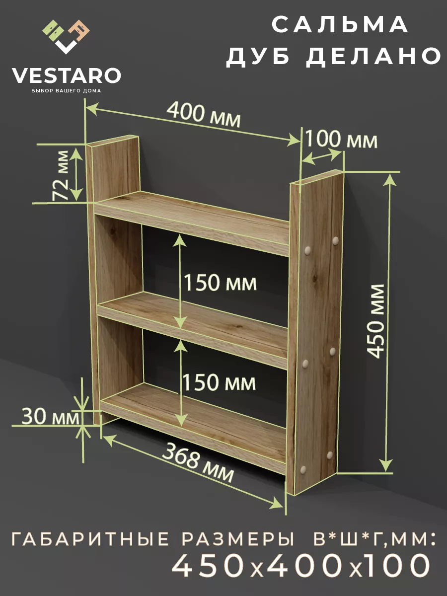 Полка настольная Сальма на кухню для специй VESTARO 189559190 купить за 3  315 ₽ в интернет-магазине Wildberries