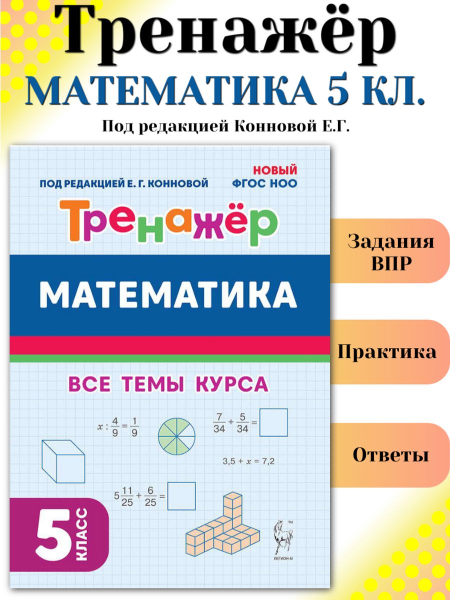 Математика Тренажер 5 класс Все темы курса ФГОС ЛЕГИОН 189593155 купить в  интернет-магазине Wildberries