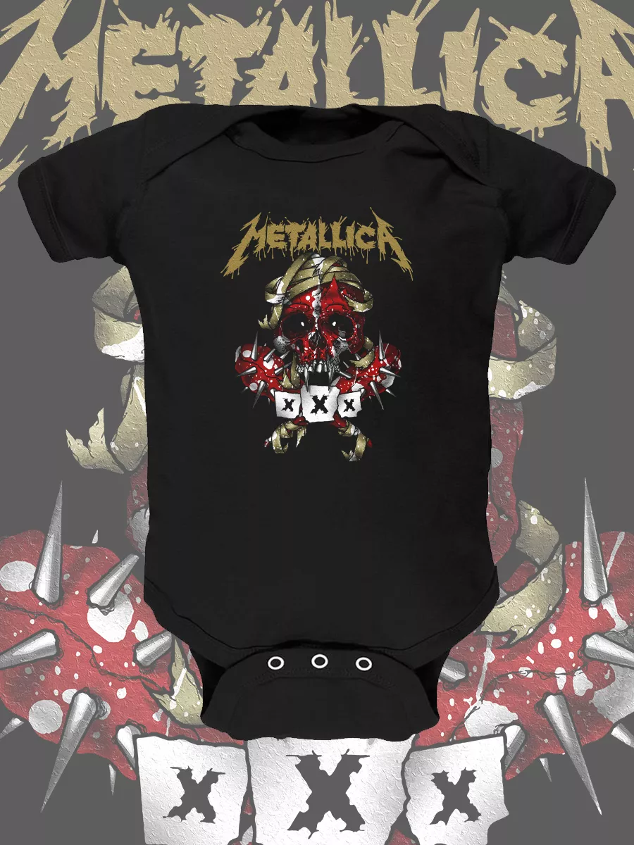 Боди для малышей с коротким рукавом Metallica - xXx Rock Merch 189609944  купить за 616 ₽ в интернет-магазине Wildberries