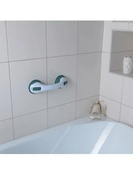 yes comfort Вакуумный поручень настенный для ванной комнаты на присосках, белый, фото 7