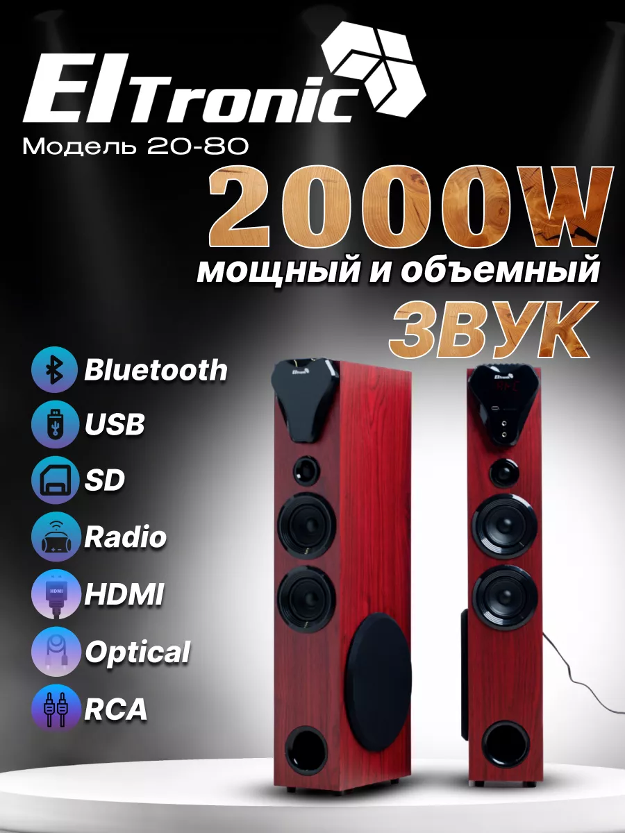 Акустические колонки ELTRONIC 20-80 Home Sound ELTRONIC 189637679 купить за  21 537 ₽ в интернет-магазине Wildberries