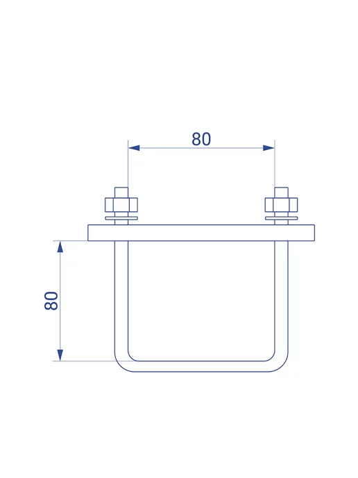 Хомут 80х80 мм коричневый (набор 20 штук), 80x80 мм, фото 2