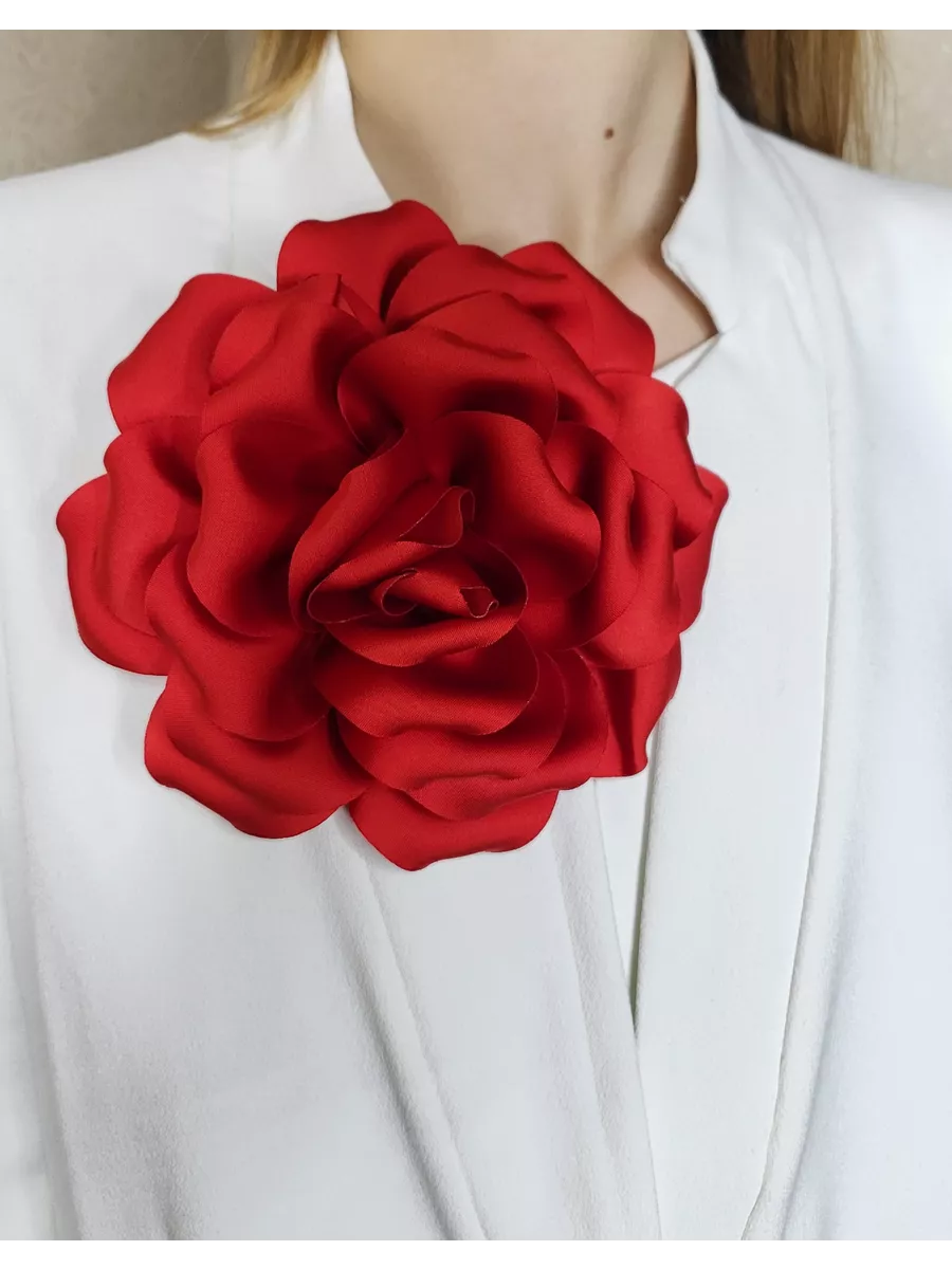 Цветы из ткани для украшения платья - 60 фото