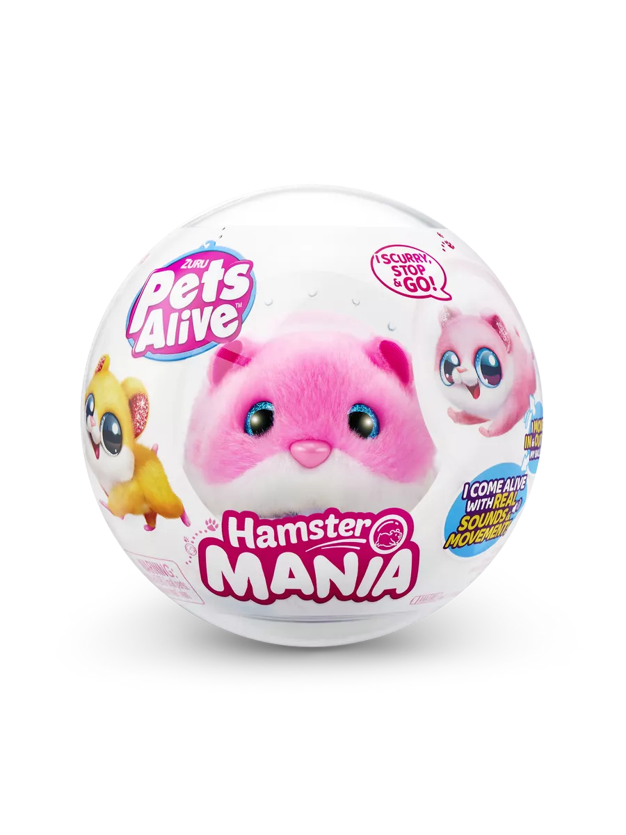 Pets Alive Хомяк розовый в шаре Hamstermania ZURU Pets Alive 189694148  купить в интернет-магазине Wildberries