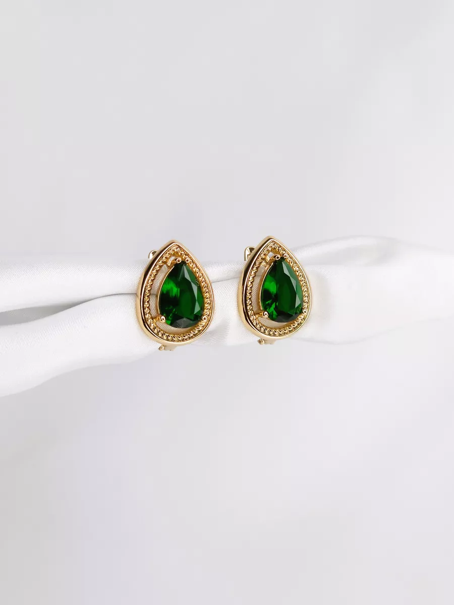 Серьги кольца вечерние, 1,5 см.