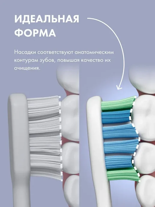 Электрическая звуковая зубная щетка ORCA Twist, белая, 2 насадки, белый, фото 5