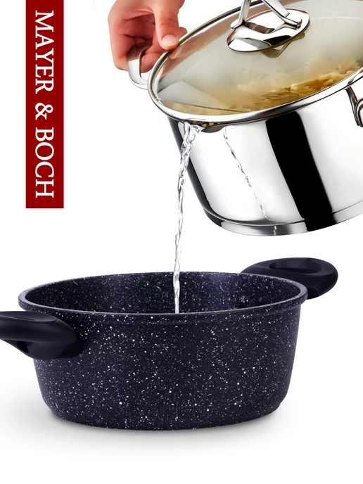 Кастрюля антипригарная с крышкой 1,7 л - фото 13