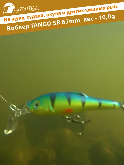 Aqua Воблер рыболовный плавающий Tango sr 67mm 10g цвет 018, 10 г, фото 4