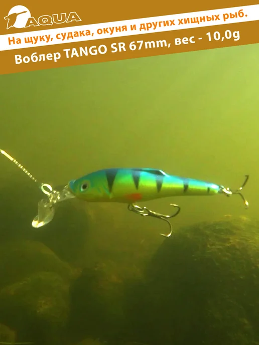 Aqua Воблер рыболовный плавающий Tango sr 67mm 10g цвет 018, 10 г, фото 5