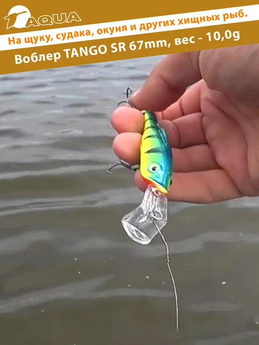 Aqua Воблер рыболовный плавающий Tango sr 67mm 10g цвет 018, 10 г, фото 7
