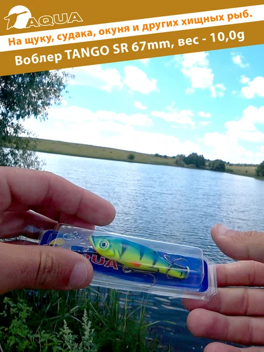 Aqua Воблер рыболовный плавающий Tango sr 67mm 10g цвет 018, 10 г, фото 8