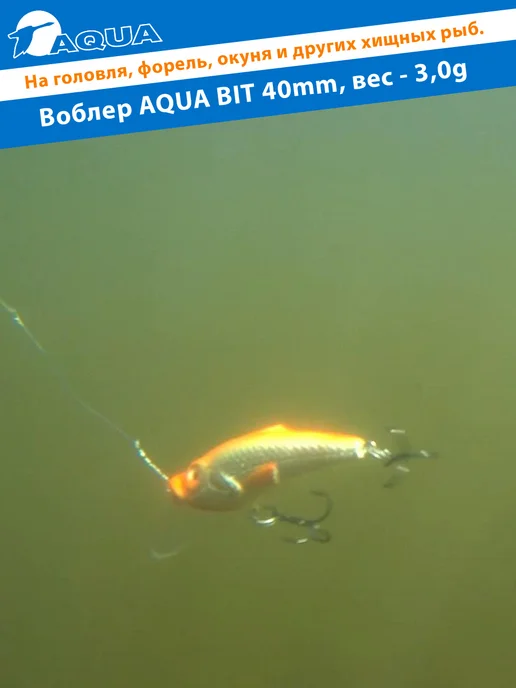 Aqua Воблер рыболовный плавающий Bit 40mm 3g цвет 029, 3 г, фото 6