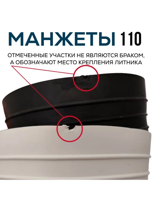 FormeTu-SmPlast Манжета приборная (выпускная) 110 для унитаза, черная, черный, фото 4