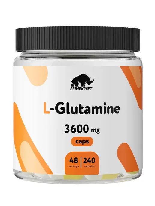 Prime Kraft Аминокислота L-Glutamine 3600мг (банка, 240 капсул), вариант, фото 4