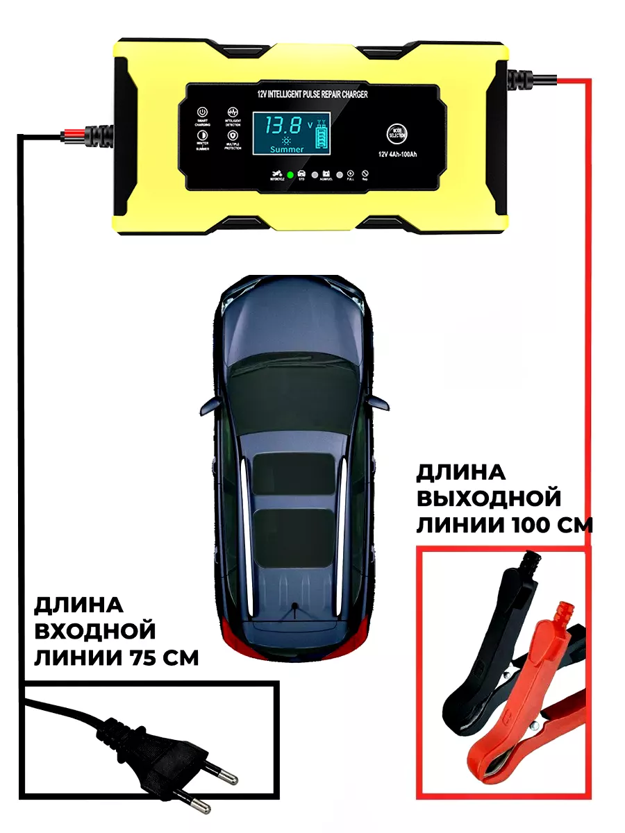 Зарядное устройство для аккумулятора автомобиля Melarto 189775540 купить за  964 ₽ в интернет-магазине Wildberries