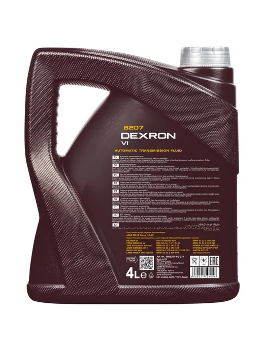 MANNOL Масло трансмиссионное Dexron VI 8207 4л MN8207-4, 4 л, фото 2