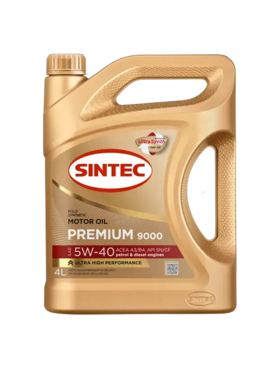 Масло моторное Premium 9000 5W40 SN, CF, A3, B4 4л 600107