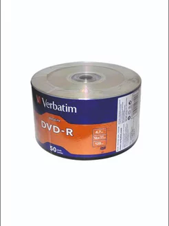 DVD-R 50 шт, 120min 4.7gb, 16x Verbatim 189869893 купить за 1 596 ₽ в интернет-магазине Wildberries