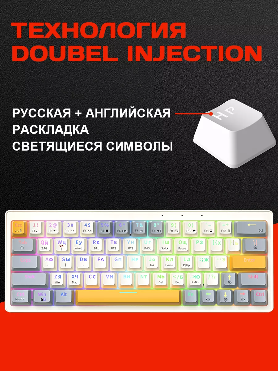 ZA63 PRO мини блютуз механическая клавиатура для ноутбука CyberLynx  189932396 купить в интернет-магазине Wildberries