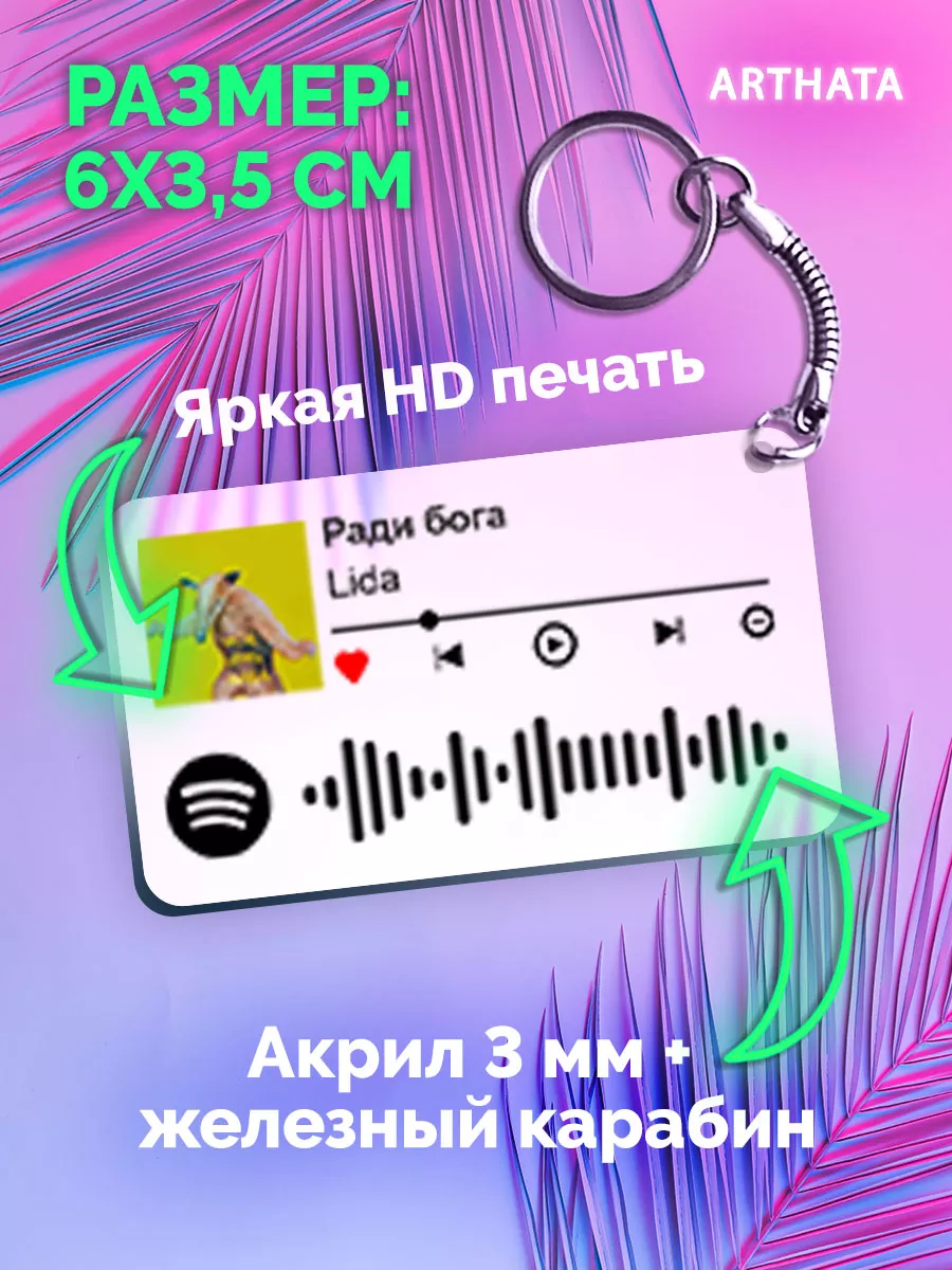 Спотифай Брелок Lida - Ради бога Arthata-spotify постер Спотифай постер  189946335 купить за 267 ₽ в интернет-магазине Wildberries