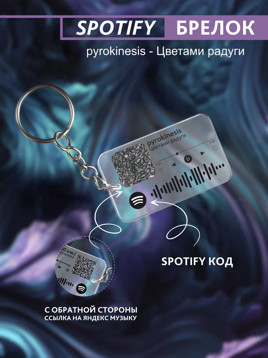 Брелок для ключей спотифай pyrokinesis - цветами радуги Spotify Monster  189975482 купить за 170 ₽ в интернет-магазине Wildberries