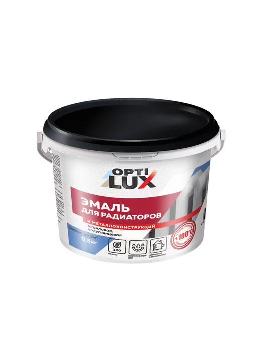 OPTILUX Эмаль акриловая для радиаторов (0,5кг), 500 г, фото 3