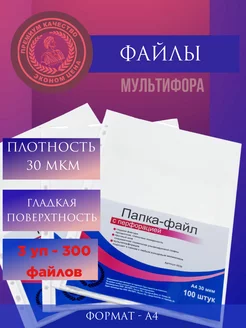 Файл-вкладыш - Мультифора Плотностью 30МКМ - 3 уп OOO CONSUL 190000251 купить за 402 ₽ в интернет-магазине Wildberries