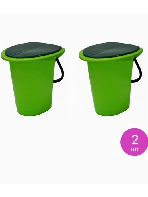 InGreen Туалет ведро с крышкой, 17 л, 2 шт