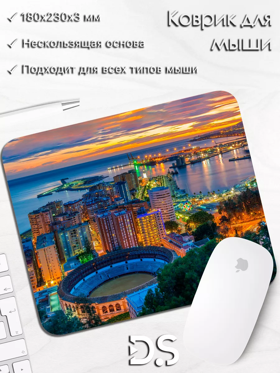 Коврик для мыши барселона испания с рисунком города DiamondMousePad  190027107 купить за 341 ₽ в интернет-магазине Wildberries