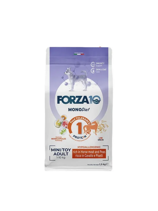 Сухой корм Forza10 Маленьких Конина для собак, 1,5 кг